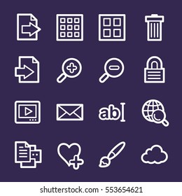 Image viewer web icons set