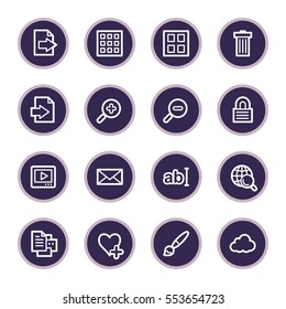 Image viewer web icons set