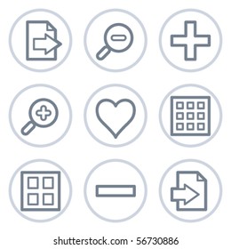 Image viewer web icons set 1, white circle series