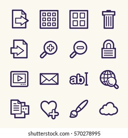 Image viewer web icons set