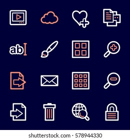 Image viewer web icons set