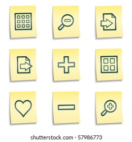 Web-Icons-Set 1, Serie der gelben Noten