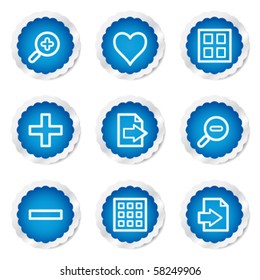 Iconos web del visor de imágenes conjunto 1, serie de emoticones azules