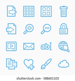 Image viewer web icons set