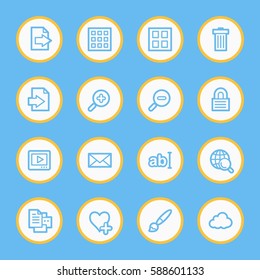 Image viewer web icons set