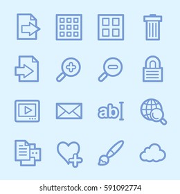conjunto de iconos web del visor de imágenes