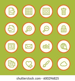 conjunto de iconos web del visor de imágenes