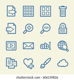 Image viewer web icons set