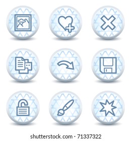 Image viewer web icons set 2, glossy circle buttons