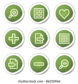 Iconos web del visor de imágenes conjunto 1, pegatinas verdes