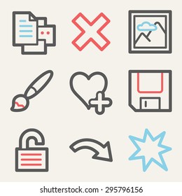 Image viewer web icons, square buttons