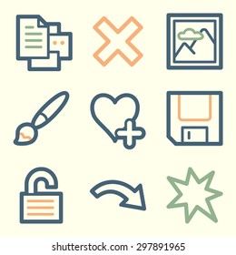iconos web del visor de imágenes, botones cuadrados