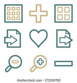 Image viewer web icons, two color series