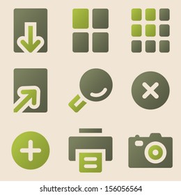 Image viewer web icons vintage color series
