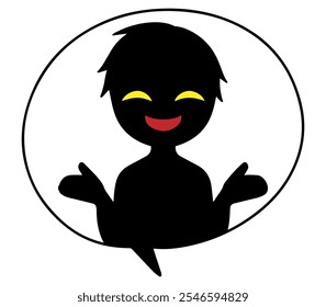 Image of a villain in a speech bubble