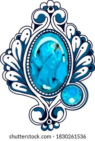 An image of a vintage decoration. Vector