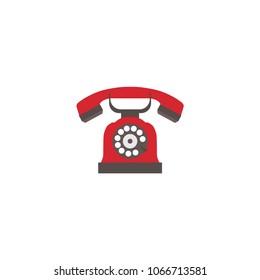 Image of a vintage telephone isolated on a white background.