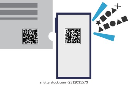 Image of a voice code being read by a smartphone