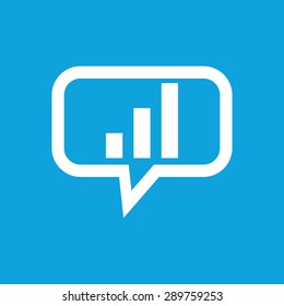 Image of volume scale in chat bubble, isolated on blue