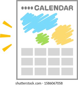 Image of a wall calendar with a picture