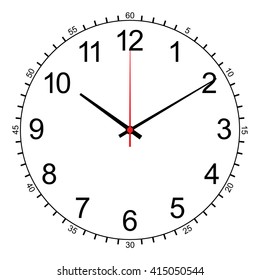 image of wall clock isolated on white vector