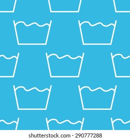 Image of wash sign, repeated on blue background