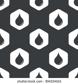 Image of water drop in hexagon, repeated on black