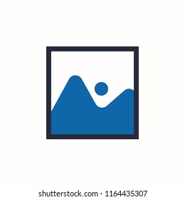 image, web icon. vector design, Photo picture web icon in flat style