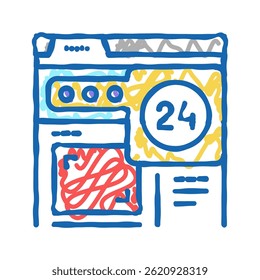 image web site ephemeral doodle icon sketch vector. image web site ephemeral sign. isolated symbol illustration