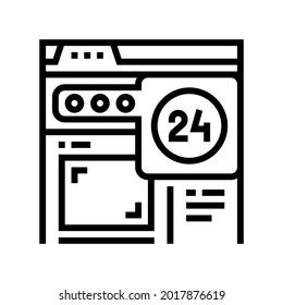 image web site ephemeral line icon vector. image web site ephemeral sign. isolated contour symbol black illustration