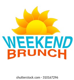 An image of a weekend brunch text icon.