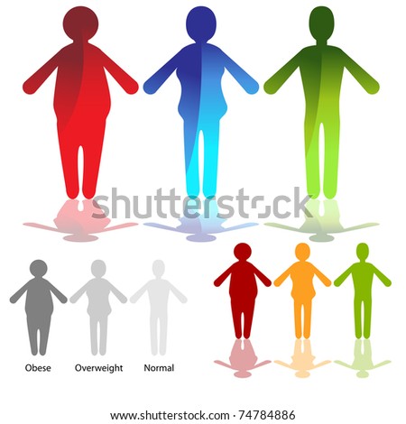 An image of a weightloss figure icon set.