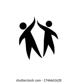 image of welcome people, icon, logo, vector illustration
