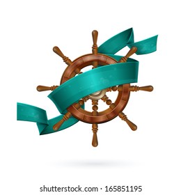 image of the wheel that encircles the tape aqua on white background