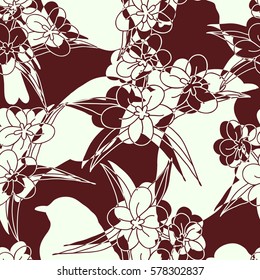 Image white abstraction, on a brown background, pattern. Vector