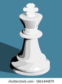 Imagen del rey del ajedrez blanco. Una pieza de ajedrez para un juego de estrategia.