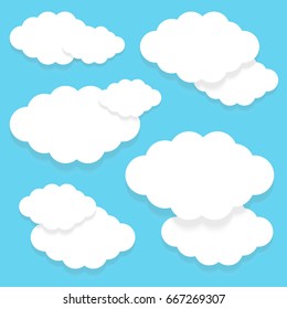 Image of white clouds on a blue background