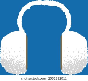 image of a white and furry earmuff