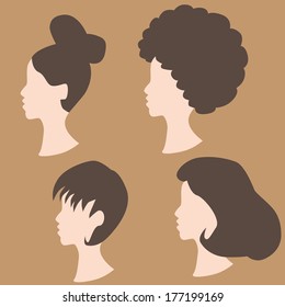 An image of wig hairstyles.