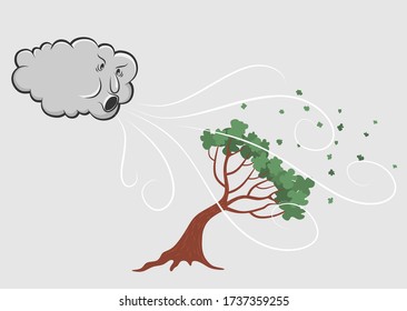 wind trees clip art