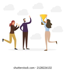 imagen del hombre ganador, número uno, ilustración vectorial