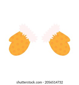 imagen de guantes de invierno, ilustración vectorial