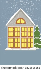 
image of a winter house