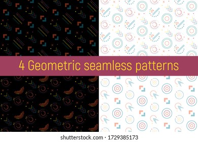 Image without seams. Beautiful pattern on a spring theme. Pattern consisting of  ornament and  geometry. Background image.

