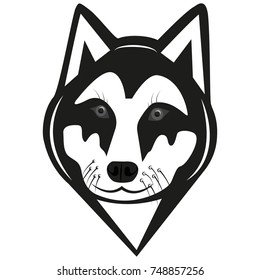 The image of the wolf. Head of the wolf.