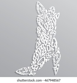 image of women's boots composed of abstract elements