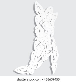 image of women's boots composed of abstract elements