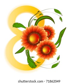 Image of Women's Day March 8. Vector.