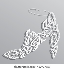 image of  women's shoe composed of abstract elements