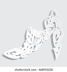 image of  women's shoe composed of abstract elements